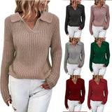Fongt 2025 New Sweater Collar Collar Knitted Sweater Female