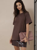Fongt Cotton Collar Solid Color T-Shirt Girl 2025 Spring And Summer New Hot Cotton Short-Sleeved Top