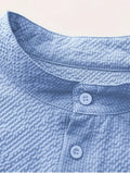 Fongt Men's Fashion Stand-Down Casual Long-Sleeved Shirt