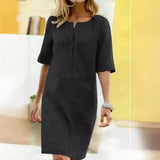 Fongt Burst Short-Sleeved Cotton Dress