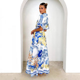 Casual Fashion Print Collar Women's Dress Dress Dress In Summer 2025