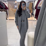 Fongt Fashion Explosion In The Autumn Of 2025 Languily Knitted Dress Suit Woman