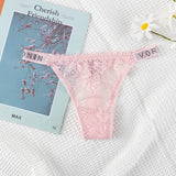 For Double-Drilled Sexy Thong Women Silk Silk Smooth And Breathable Lace T Trousers Women's