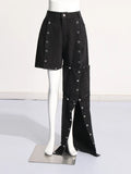 Small Street Style Trousers 2025 New Detachable Multi-Buckle Design Sense Irregular High-Rise