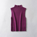 New Spring Style Simple And Slim Rib Knitted Blouse-Outfit