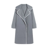 Fongt And Winter 2025 European Women's Double-Sided Hairs Long-Sleeved Knitted Long Coat Loose Wind Coat