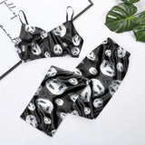 Printed Tube Top Trousers Pajamas