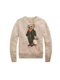 Fongt Autumn Explosion Wool-Blend Cartoon Bear High Quality Autumn And Winter Sweater Female Blue Collar Casual Knitting
