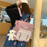 Style Women Backpacks for College Teenager Girls Cute Student Shoulder Bags Lady Kawaii Backpacks Female Preppy