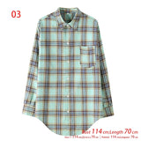 New Arrival Women Vintage Plaid Oversized Blouse Lantern Sleeve Turn Down Collar Autumn Shirts Button Up Casual Tops