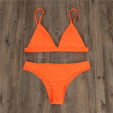 Neon Green Bikini Women Summer Solid Push Up Micro Swimsuit Brazilian Beach Bathing Suit Thong Swimwear Maillot De