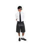 Sales Of Summer Hip-Hop Casual Denim Shorts Men's High Street Retro Simple Wide-Legged Five-Cent Pants-Outfit