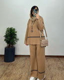 Fongt 2025 New Solid Color Casual Blouse Loose Comfortable Design Micro-Thorn Trousers Set Woman