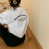 Fongt Schoolgirl Short-Sleeved Jacket Summer 2024 New Korean Edition Loose Versatile Letter Half-Sleeve