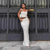 Fongt East New Women's Fashion Sling Two Sets Of Scales Designed Sweet Spicy Half-Dress Set Elegant