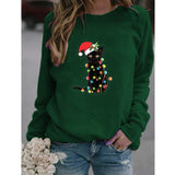 Long Sleeve O-Neck Loose Hoodie Fashion Ladies