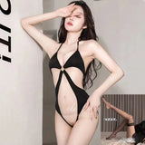 Night Swearing Lingerie Sexy Tights Small Breast Hanging Neck Cross Strap Open Slings Joint