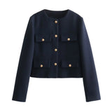 Fongt Women's Autumn And Winter Fashion New 15 Color Jacket Small Scent Style Short Suit Jacket