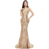 Fongt New Annual Evening Dress Sleeveless Sexy V-Neck Dress Party
