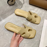 Fongt Xiangfeng Slippers Women's New Summer 2024 Summer Wears Low Heel With Skirt Temperament Women's