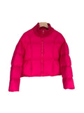 Knit High Collar 90 White Duck Down Down Jacket Women's Short Style 2024 Winter Thick Puff Feeling Advanced Sense Bread Coat-Outfit