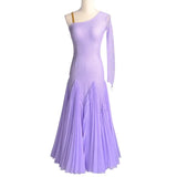 2024 Summer Dance New Practice Dress Mesh Pleated Chiffon Custom Standard Performance Ballroom Big Swing Dresses TH2787-Outfit
