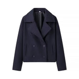 Fongt Autumn New Women's Loose Version Of Double Buckle Temperament Commuting Hair, Short Coat Coat