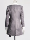Australian Show Splicing Color Design Suit Suit 2025 New Personality High-End Feeling Buckle Waist Suit Jacket