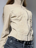Fongt Breeze Breeze Jacket Retro Zippered Casual Jacket Women 2025 New Top Tide
