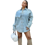 Fongt Women's Coat Women's Clothing Loose Sticker Design Long Sleeve Jacket T-Shirt