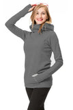 Fongt 2025 New Lactation Wears Pregnant Women With Thick Hooded Long-Sleeved Half-Finger Tat