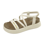 Fongt New Fashion Soft-Soled Roman Shoes With Skirts Sandals Retro French-Soled Toe Sandals