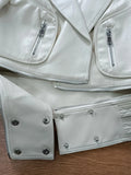 QUALITY New Fashion 2023 Designer Motorcycle Jacket Women's Lion Buttons Synthetic Leather