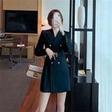 Fongt And Autumn High-Grade Thin 2025 Wind Coat Women's Long Spring And Autumn New Double Row Buckle Long Suit Coat