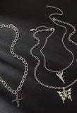 Butterfly Multi-layer Necklace-Outfit