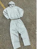 Fongt Zip Set New Threaded Bottom Swing Men's And Women's Casual Sports Set Crtz Trousers