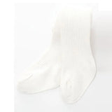 0 to 6 Yrs Cotton Double Needle Tights For Children Spring Autumn Winter Pantyhose Boys Girls Solid Candy Color
