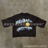 Fongt T-Shirt Five-Sleeved Loose Hip-Hop Top Tide Brand Series