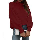 Fongt Solid-Color Knitted Shirt Women's High-Collar Women's New High-Collar Sweater In Autumn And Winter 2025