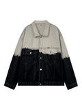 New Spring Loose Korean American Retro Hong Kong Style Jacket Gradient Denim Jacket Women's
