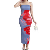 Fongt 2025 New Women's Temperament Fashion Elegant Bag Hips Shoulder-Print Dress