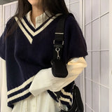 New 2021 Autumn Winter Women Sweaters Pullovers Knitting Fashionable Retro Elegant Wild Waistcoat Short Vests