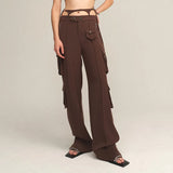 Fongt Sexy V Waist Simple Loose Comfortable Trousers Slimming Casual Small Daily