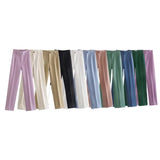 New Summer Style Straight Tube High Waist Shows Thin Solid Color Casual Pants 2761048-Outfit