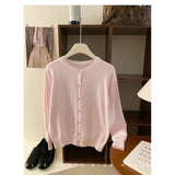 Fongt Style Gentle Retro Small Gold Button Net Version Long-Sleeved Knitted Shirt Women Autumn Collar Soft Glutinous Sweater