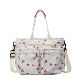 Printed Cherry Large Capacity Shoulder Bag-Outfit