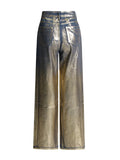 2025 Summer Fashion New Trend Personality Design Hot High-Waist Loose-Legged Casual Jeans