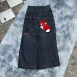 E-Commerce Street Clothing Jeans Y2K Pants Hip-Hop Embroidered Jeans Loose Jeans Harajuku-Outfit