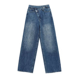 Fongt Women's INS Burst Fashion Double Trousers High-Rise Jeans