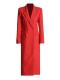 Fashion Commuting Style Solid Color Blond Suit 2025 New Temperament To Show Thin And Long Wind Coat